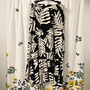 Jules & Leopold Black and Cream Maxi Skirt